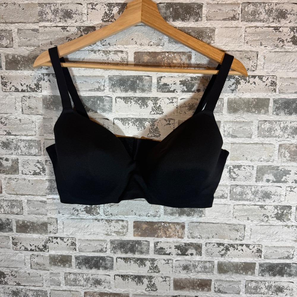 Wacoal Back Appeal Underwire Bra Black 853326 Full Coverage Smooth Back Mens 36G